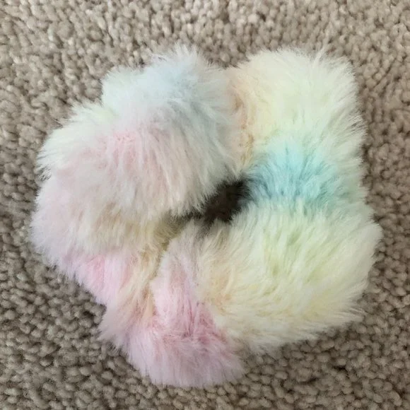 NWOT Kids' Women's Cat Ears Headbands (2) with 3 Soft Plush Scrunchies - Picture 8 of 9